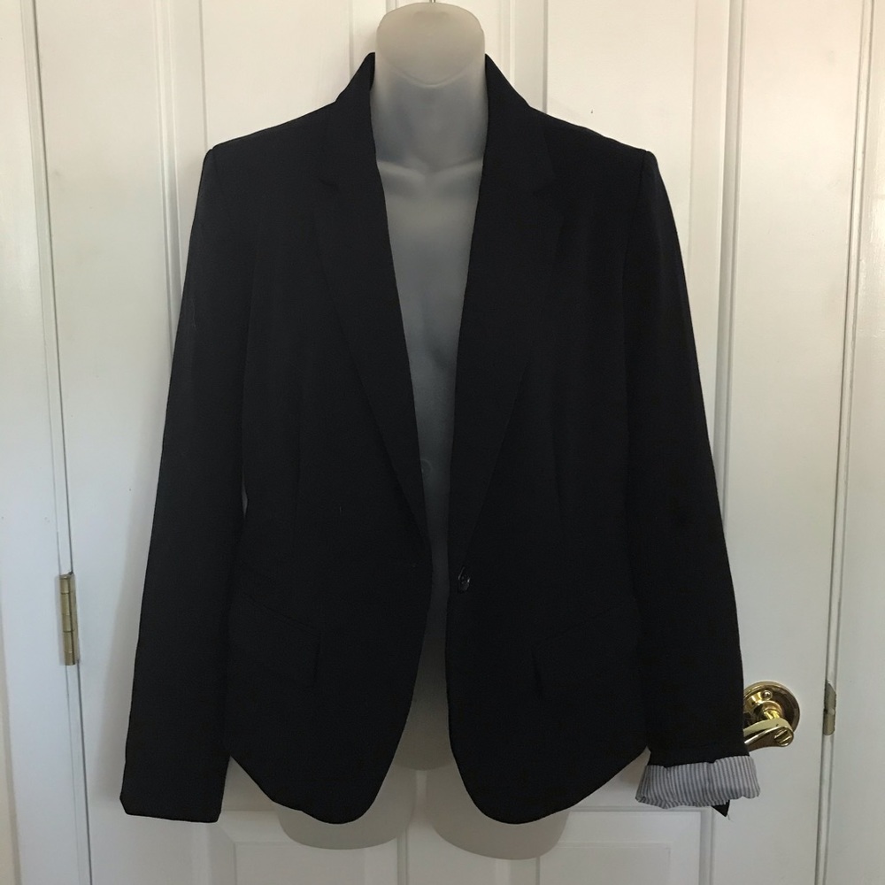 Merona navy blazer with pinstripe lining